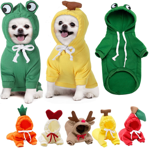 Cute Fruit Dog Clothes For Small Dogs Hoodies